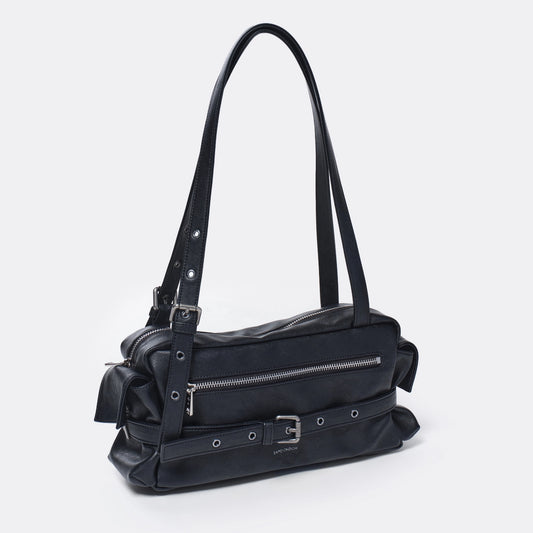 SAMO ONDOH - belt utility bag M nappa matt black