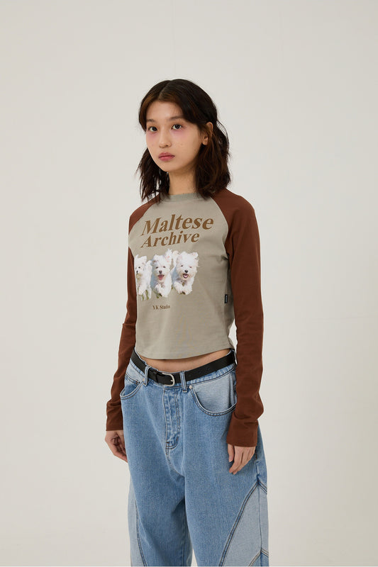 WAIKEI - Maltese archive raglan long sleeve tshirts MINT