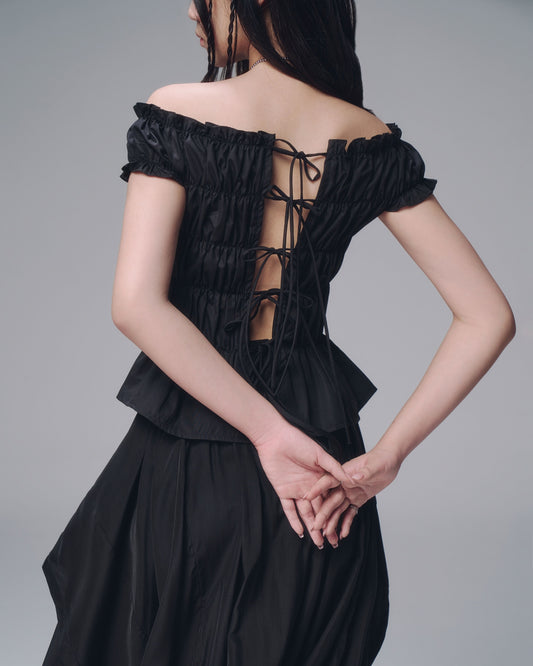 BUNNY HILL CONCEPT - DAWSEY TOP BLACK (Dispatch in 48hrs)