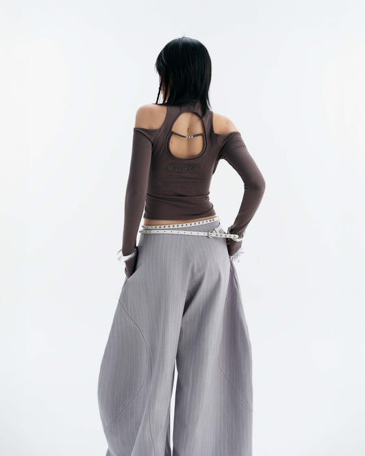 BUNNY HILL CONCEPT - CASPIAN LONG SLEEVE TOP (GREY)