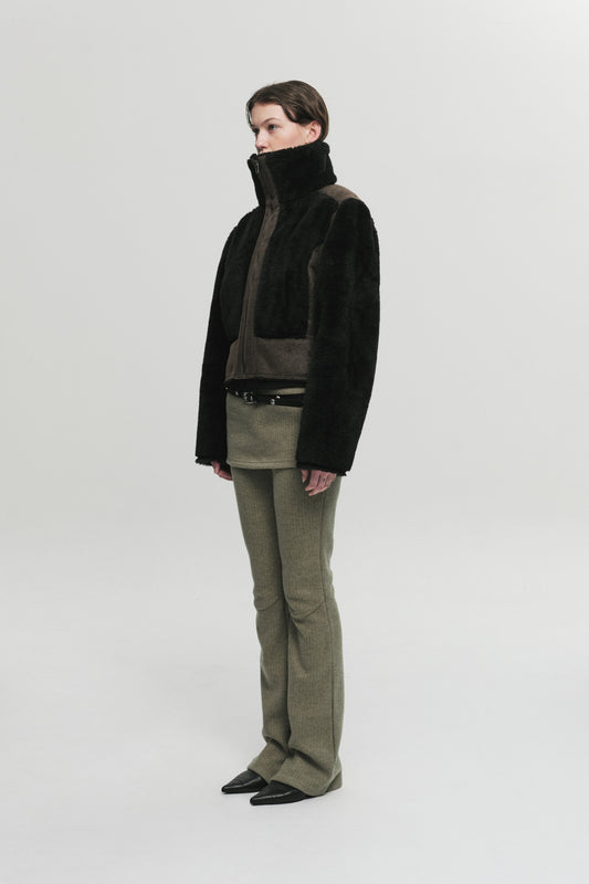 CERRIC - LAYERED SKIRT PANTS / KHAKI