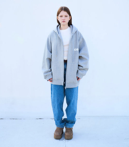 CHANCE CHANCE - CEC ZIP-UP HOODIE GRAY