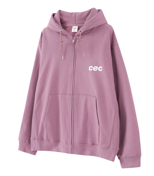 CHANCE CHANCE - CEC ZIP-UP HOODIE PINK