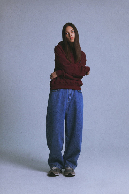 CHANCE CHANCE - CEC WOMAN HOODIE(BURGUNDY