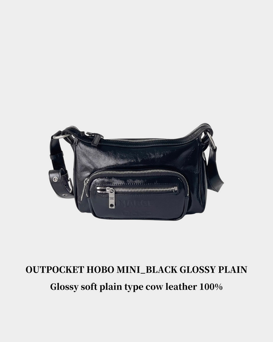 OUTPOCKET HOBO MINI - black glossy