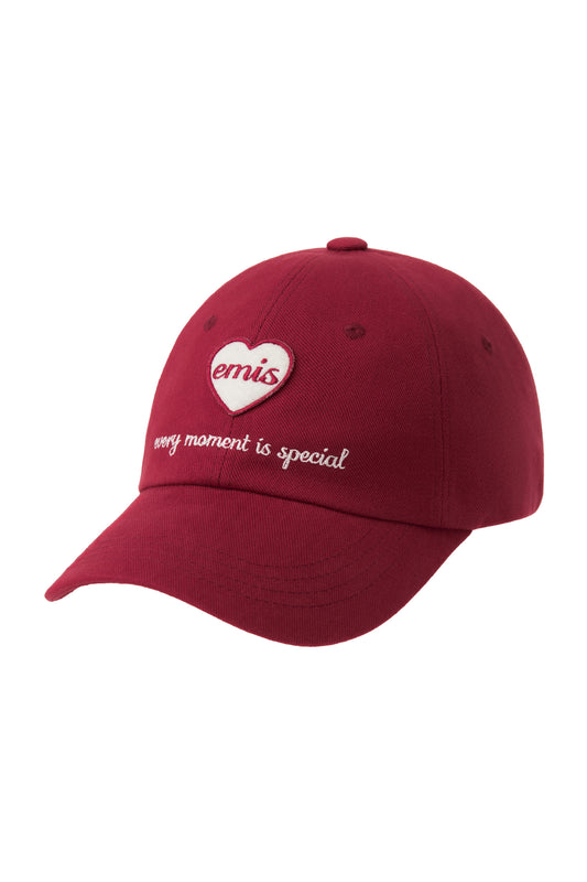 HEART WAPPEN BALL CAP-RED (DISPATCH IN 48HRS)