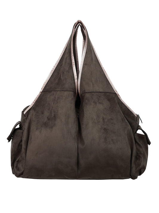 SIWEOL107 - Bow Shoulder Bag (Suede Taupe)