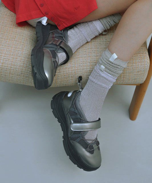 ROCKFISH WEATHERWEAR - BRYN VELCRO SNEAKERS(MESH) V2 - DARK SILVER (Dispatch in 48hrs)