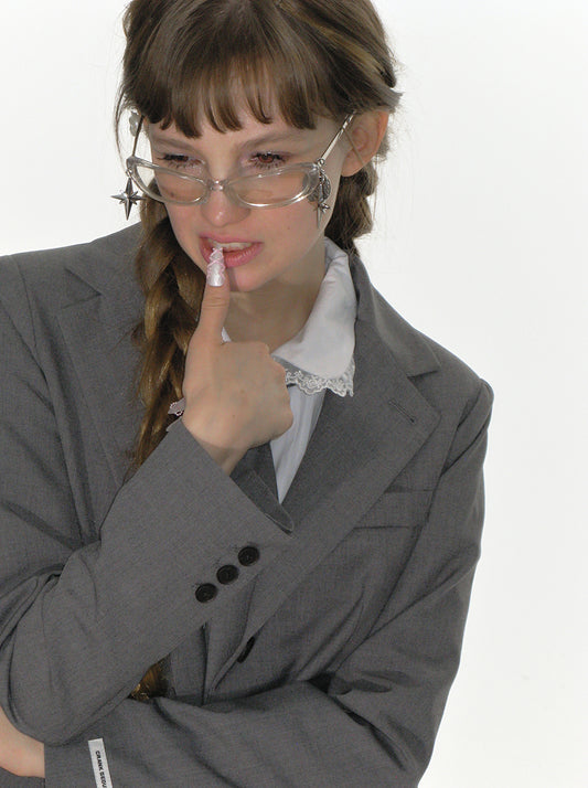 CRANK - CLASSIC BLAZER & NECKTIE SET_GREY