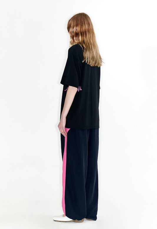 OPEN YY - PREMIUM ROSE TEE, BLACK