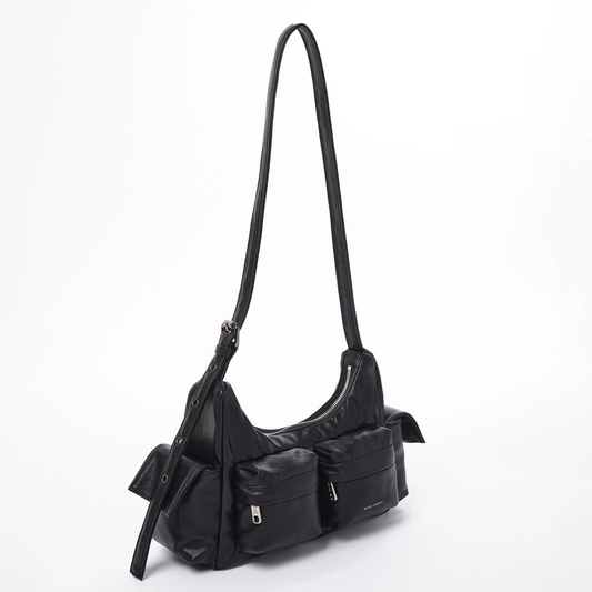 SAMO ONDOH - pocket mug bag M nappa black