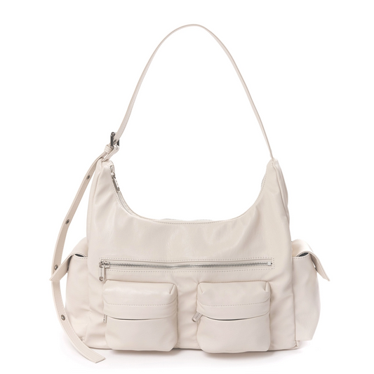 SAMO ONDOH - pocket mug bag L nappa ivory