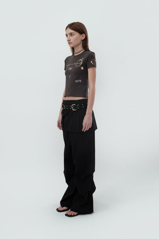 CERRIC - 2WAY SKIRT PANTS / BLACK