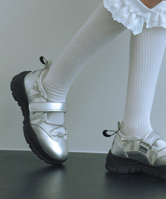 ROCKFISH WEATHERWEAR - BRYN VELCRO SNEAKERS(MESH) V2 - SILVER (Dispatch in 48hrs)