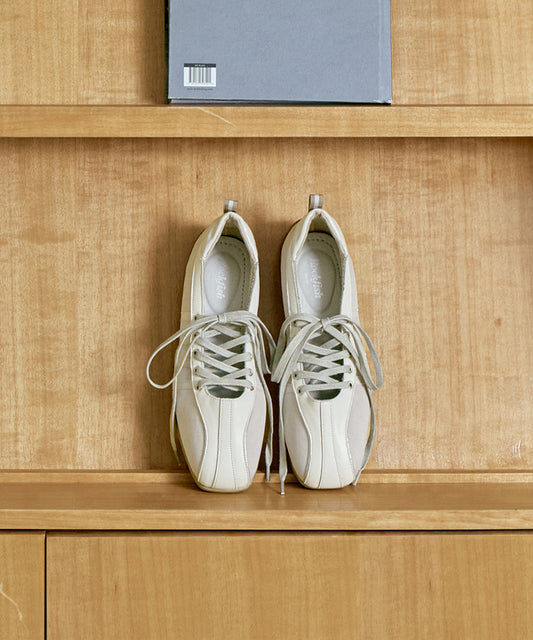 ROCKFISH WEATHERWEAR 25FW / BLISS LACEUP SNEAKERS - LIGHT BEIGE