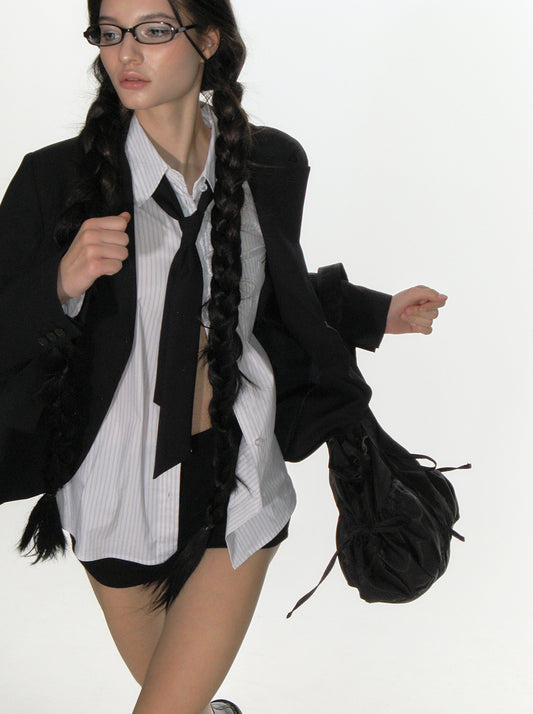 CRANK - CLASSIC BLAZER & NECKTIE SET_DARK NAVY
