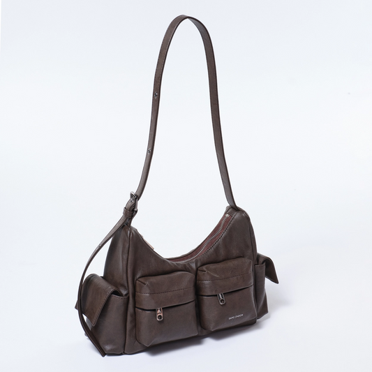 SAMO ONDOH - pocket mug bag M brushed chocolate