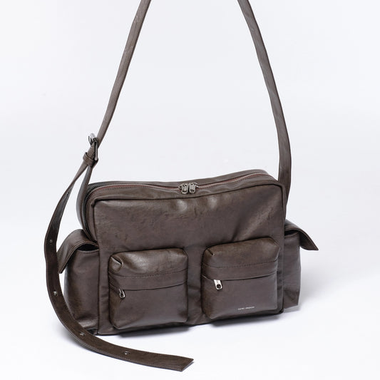 SAMO ONDOH - Cross Utility Bag M Brushed Chocolate (DISPATCH IN 48HRS)