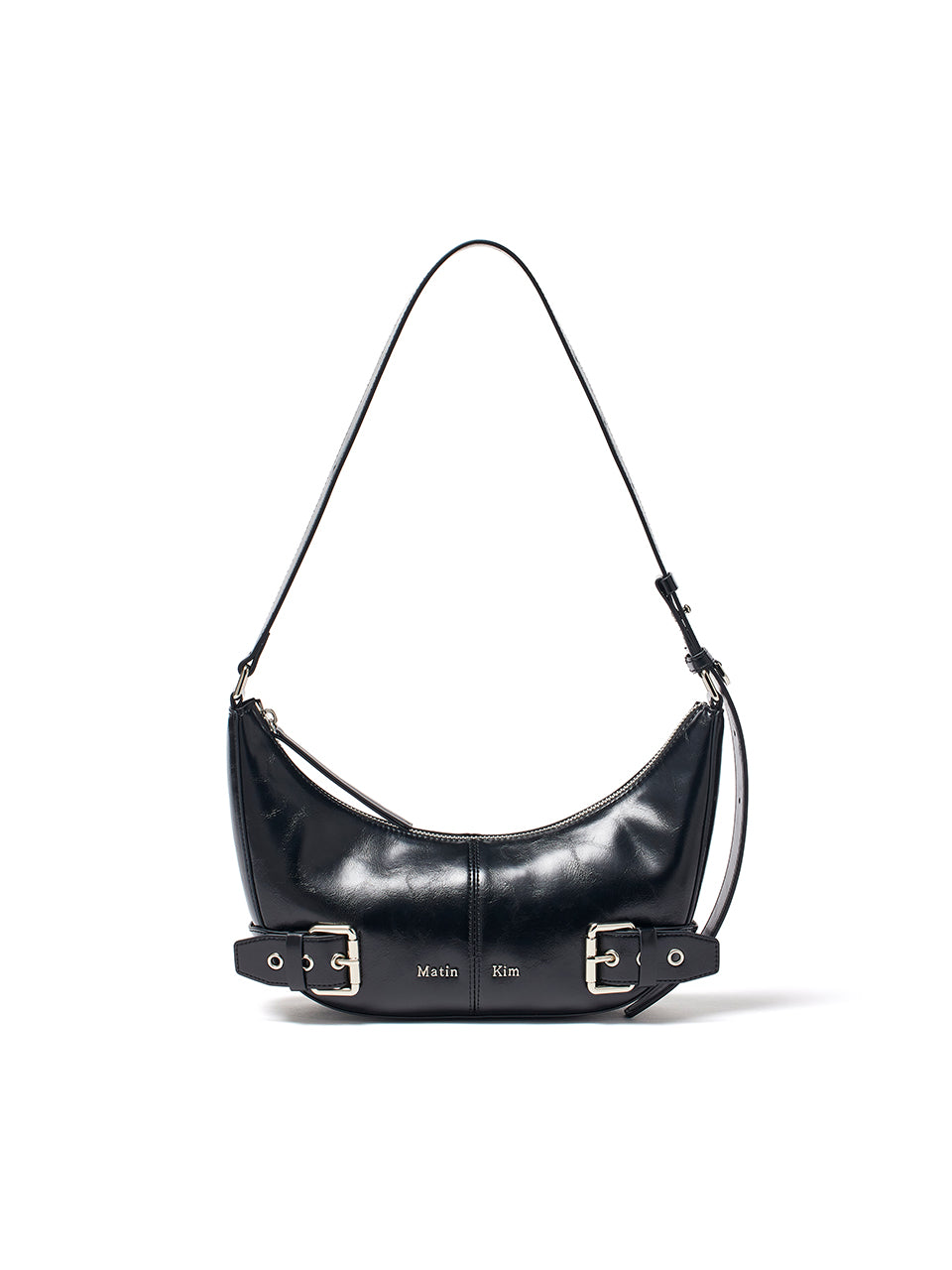 MATIN KIM - BELTED SHOULDER BAG IN BLACK – KORIAH MATIN KIM - BELTED SHOULDER BAG IN BLACK – KORIAH