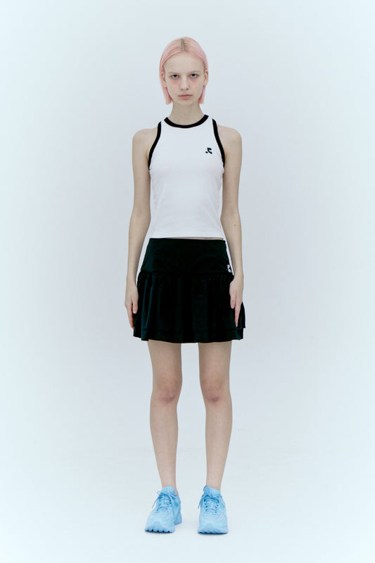 REST & RECREATION - RACER TANK TOP - WHITE