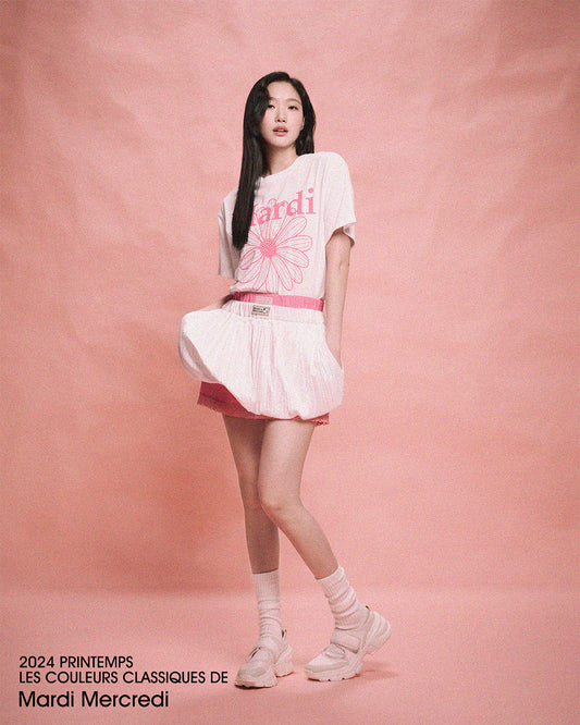MARDI MERCREDI - TSHIRT FLOWERMARDI_WHITE PINK