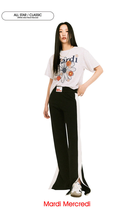 MARDI MERCREDI - TSHIRT FLOWERMARDI BLOSSOM_HEATHER NAVY