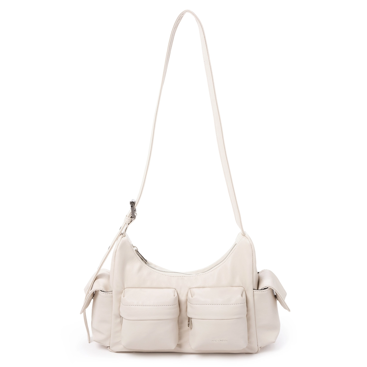 SAMO ONDOH Pocket Mug Bag M Nappa Ivory: Stylish & Practical Mug 