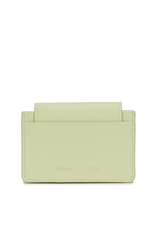 MATIN KIM - ACCORDION WALLET IN LIGHT GREEN (DISPATCH IN 48HRS)