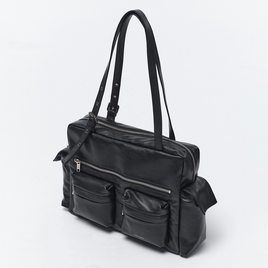 SAMO ONDOH - pocket utility bag L nappa black (DISPATCH IN 48HRS)