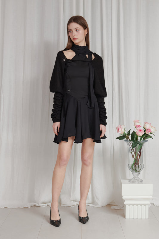 PAIN OR PLEASURE - LYNN HALTER DRESS black