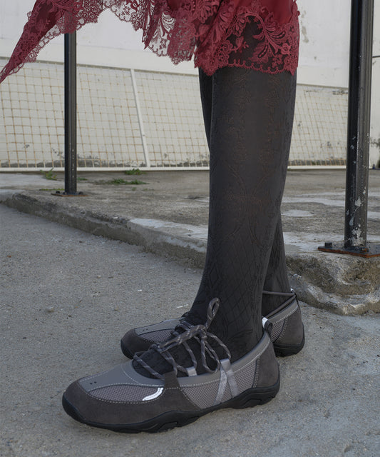 ROCKFISH WEATHERWEAR - NICOLE WEAVING LACEUP SNEAKERS - GREY (Dispatch in 48hrs)