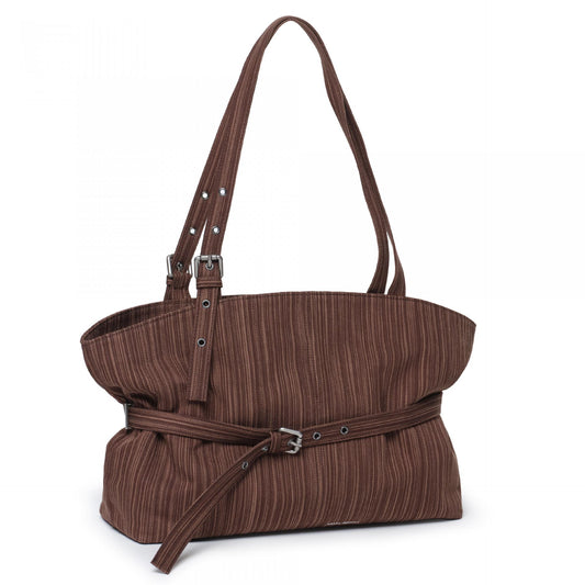 SAMO ONDOH - le belt bag L stripe brown
