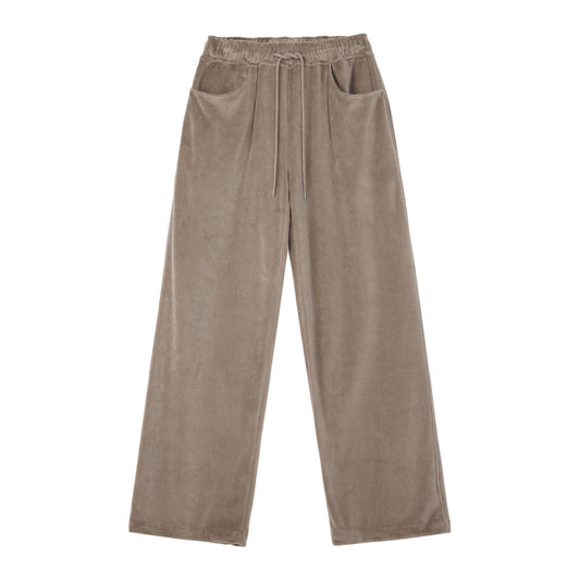 REST & RECREATION - RR VELVET JOGGER PANTS - BEIGE