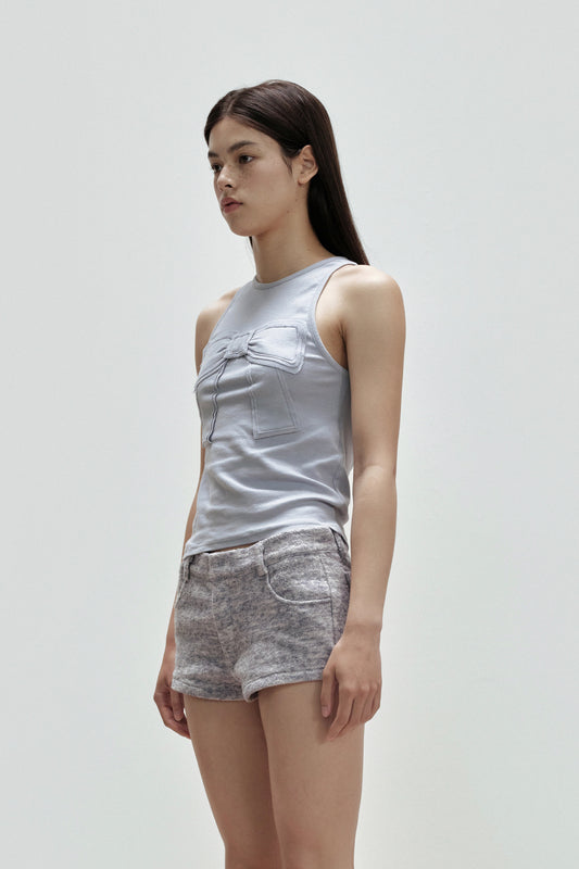 CERRIC - BIG RIBBON SLEEVELESS / SKY BLUE