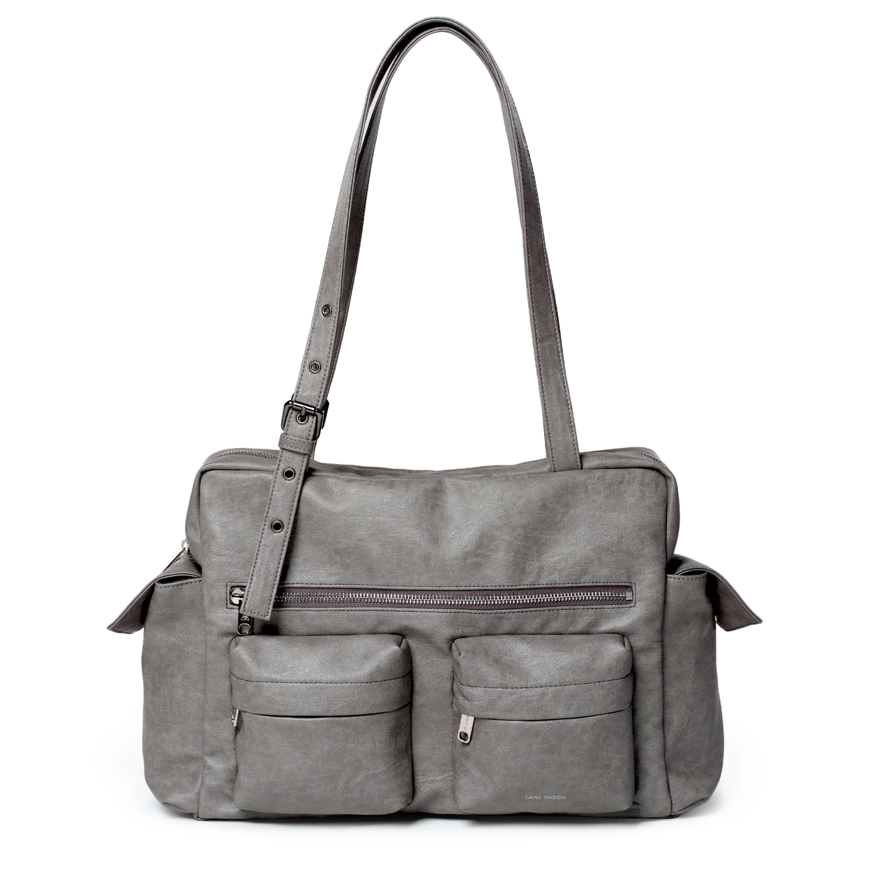 SAMO ONDOH Pocket Utility Bag L - Brushed Gray: Versatile and SAMO ONDOH Pocket Utility Bag L - Brushed Gray: Versatile and