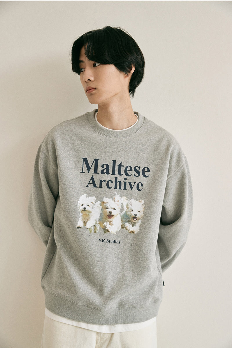 WAIKEI -  Maltese archive sweatshirts GREY