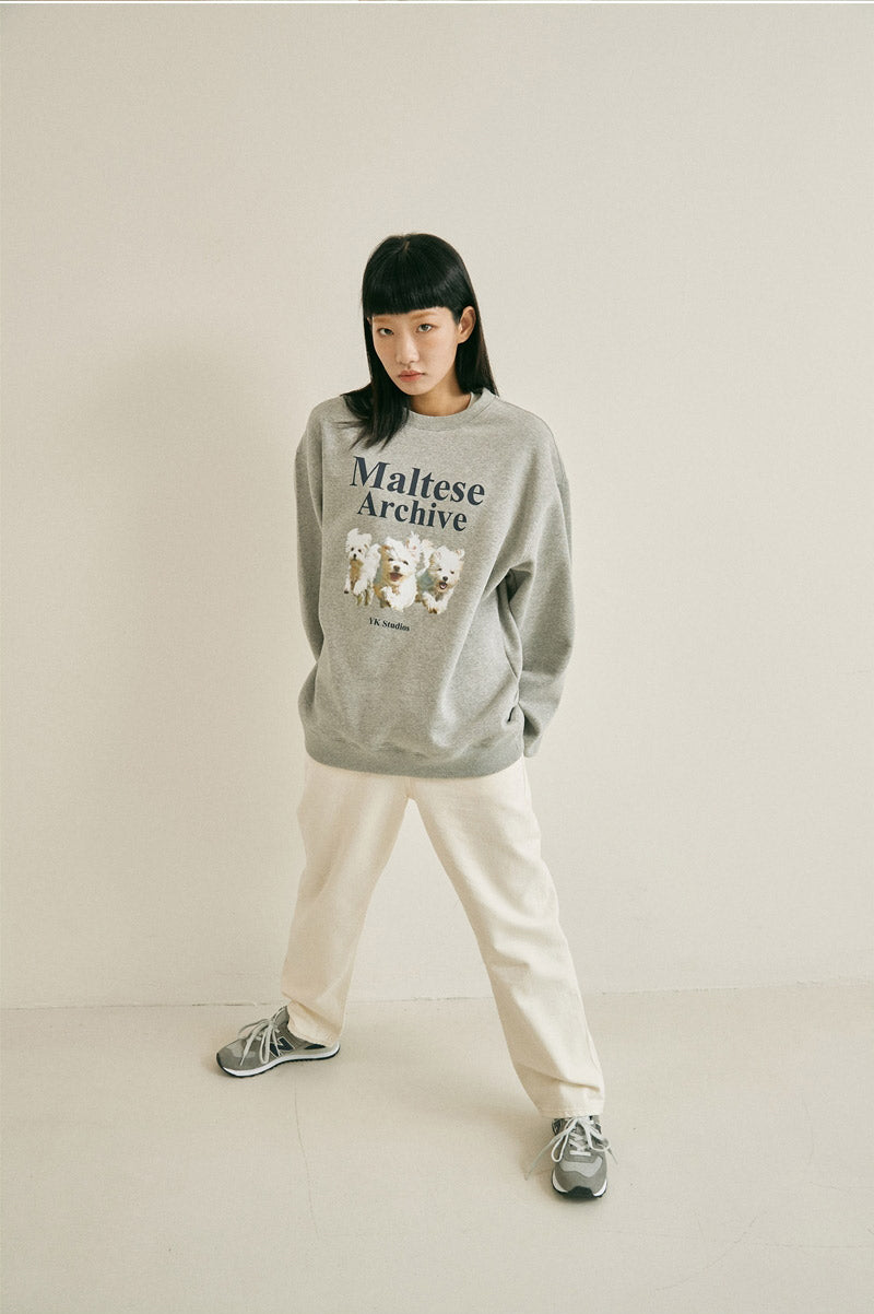 WAIKEI -  Maltese archive sweatshirts GREY