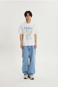 WAIKEI -  Maltese illustration half Sleeve T-shirt WHITE