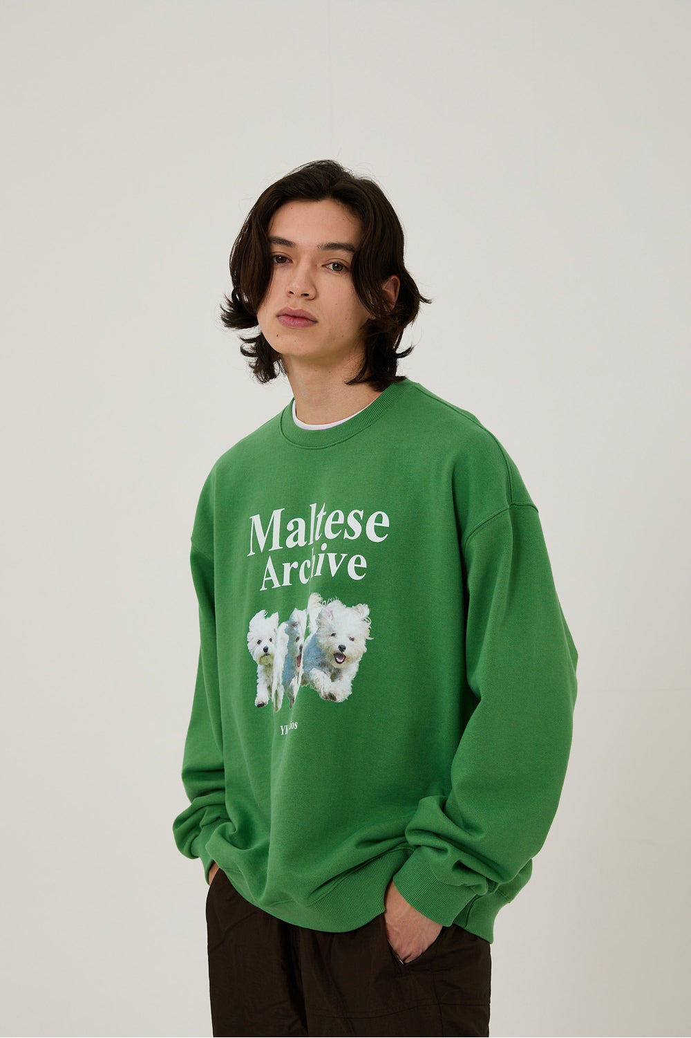 WAIKEI -  Maltese archive sweatshirts MOSS GREEN