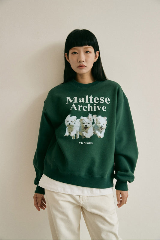 WAIKEI -  Maltese archive sweatshirts GREEN