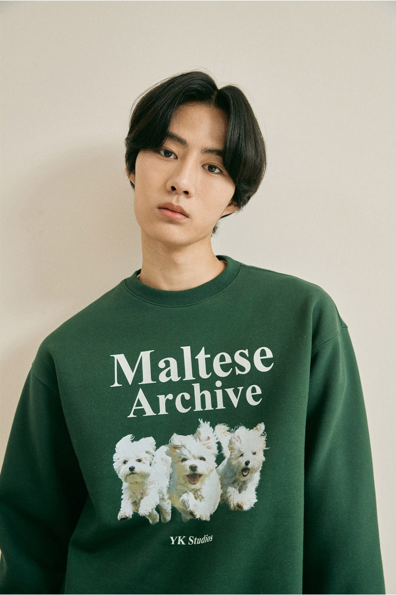 WAIKEI -  Maltese archive sweatshirts GREEN