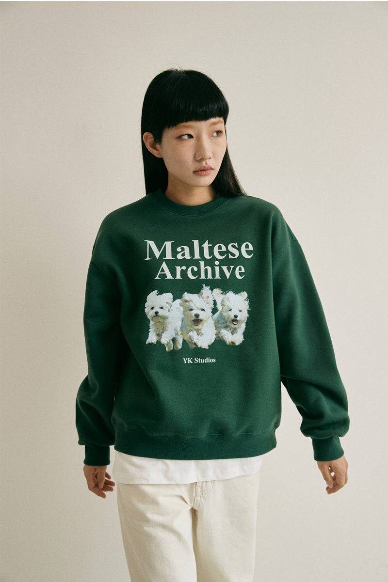 WAIKEI -  Maltese archive sweatshirts GREEN