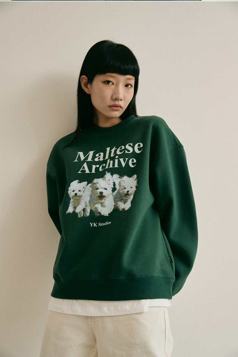 WAIKEI -  Maltese archive sweatshirts GREEN