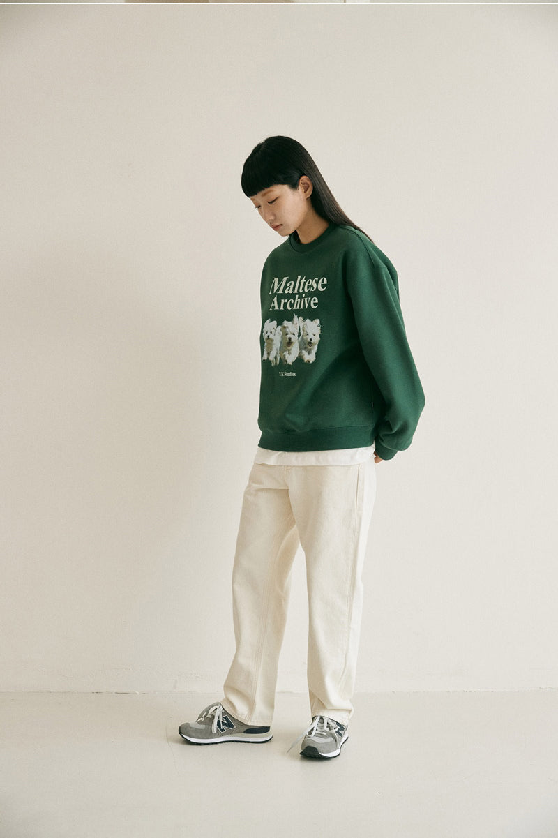 WAIKEI -  Maltese archive sweatshirts GREEN