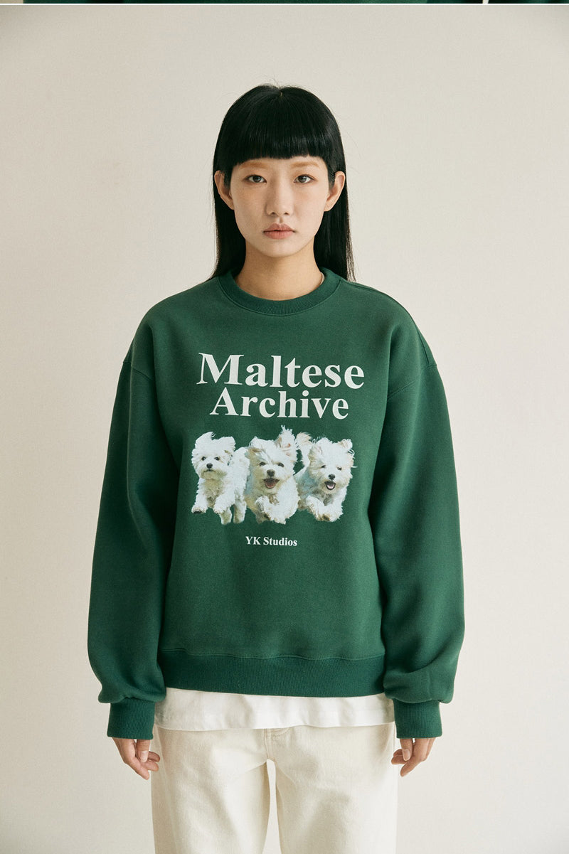 WAIKEI -  Maltese archive sweatshirts GREEN