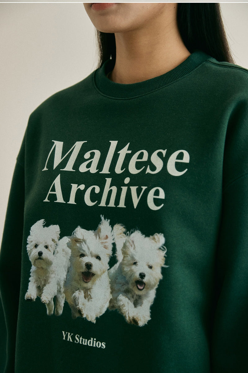 WAIKEI -  Maltese archive sweatshirts GREEN