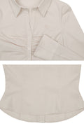 PAIN OR PLEASURE -  VIVIAN SCARF SHIRT beige