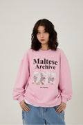 WAIKEI -  Maltese archive sweatshirts LIGHT PINK