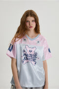 WAIKEI -  Star Maltese silky jersey half sleeve T-shirt PINK