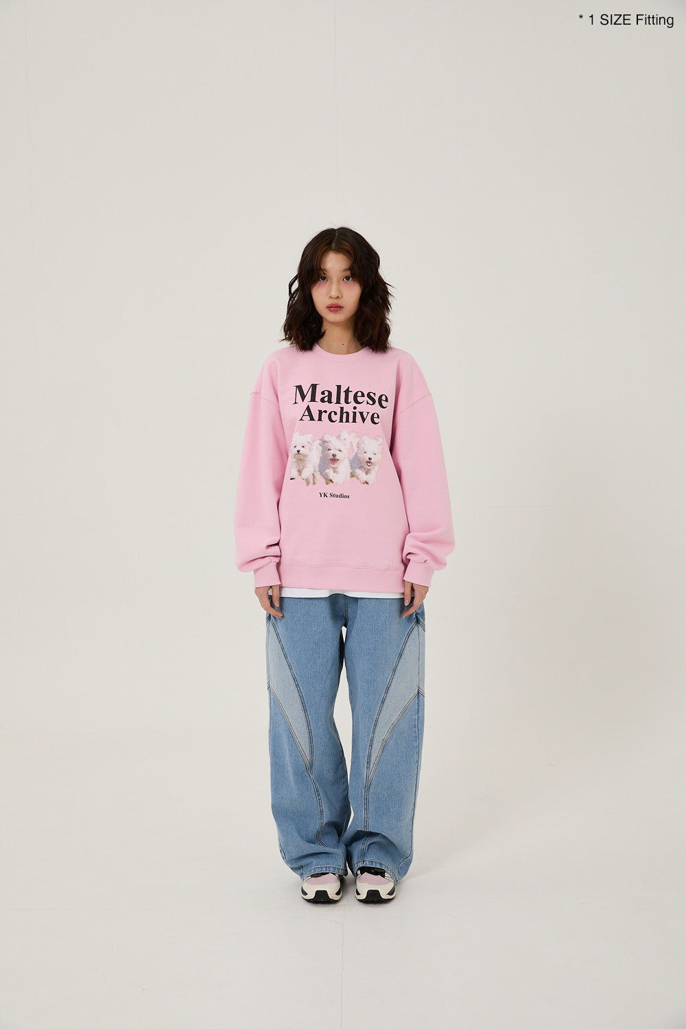 WAIKEI -  Maltese archive sweatshirts LIGHT PINK